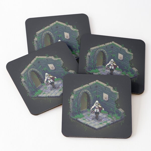 Item preview, Assassins Creed Ezio Auditore Isometric Pixel Art Background designed and sold by wolfkin-design.
