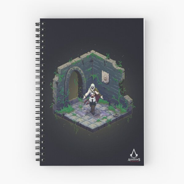 Item preview, Assassins Creed Ezio Auditore Isometric Pixel Art Background designed and sold by wolfkin-design.