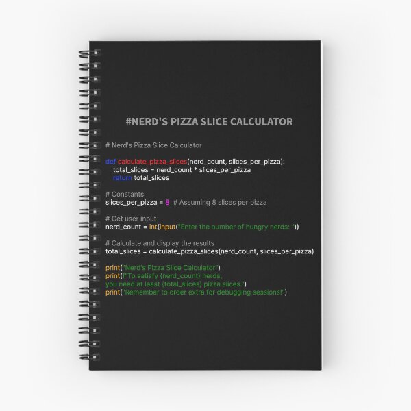 Item preview, Programming for Nerd Pizza Slice calculator designed and sold by OliveAndSnow.