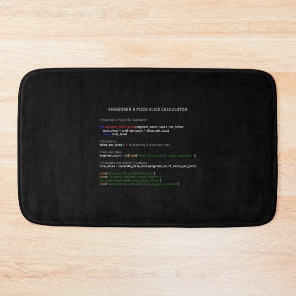 Item preview, Engineer Engineering Programming Language Coder Pizza Slice Calculator designed and sold by OliveAndSnow.