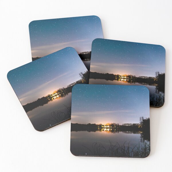 Item preview, Starry Night Sky over Lacombe Lake, Alberta, Canada designed and sold by Amy Mitchell.