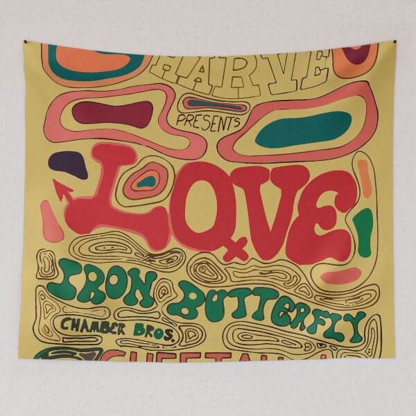 Item preview, Love - Vintage Hand Painted 1967  designed and sold by blackink-design.