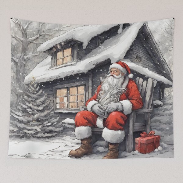 Aperçu de l'œuvre Père Noël à la maison créée et vendue par StyleSketch.