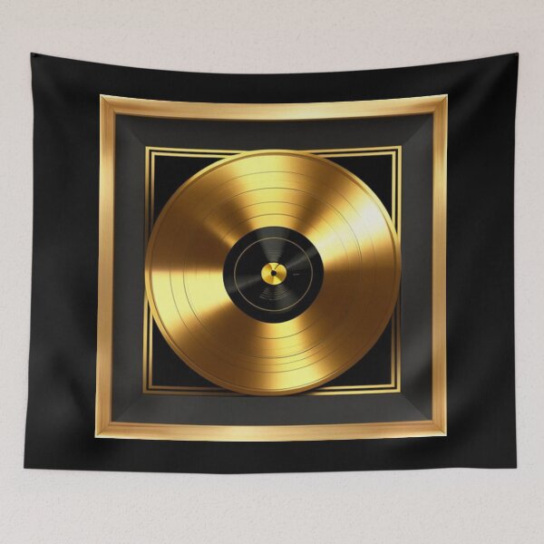 Item preview, MANIFEST IT Gold Record Music Gift Idea for YouTubers Creators Influencers designed and sold by musicgeniusart.