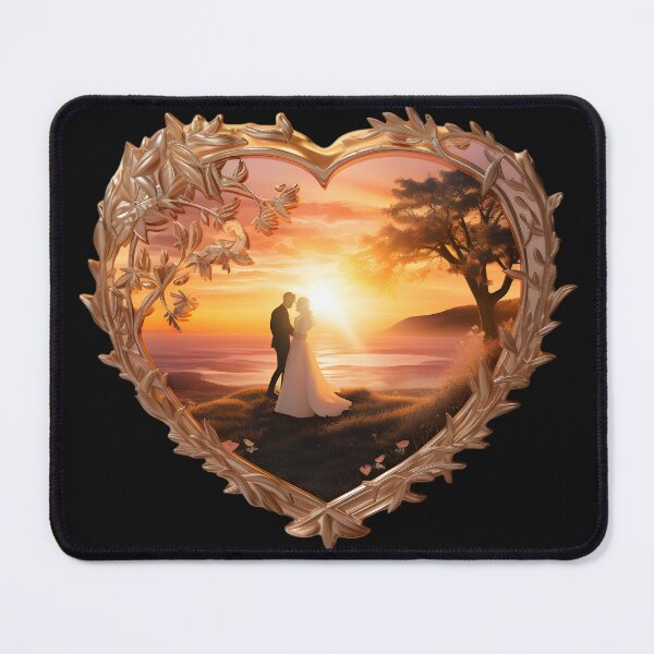 Item preview, Wedding in a golden wedding ring designed and sold by AI-Only Creations.
