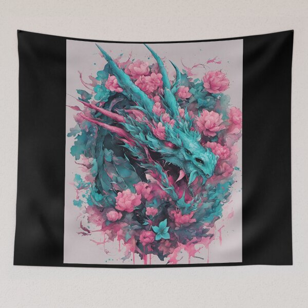 Item preview, Teal and Pink Beast Of The Eternal Flame I designed and sold by SilverSunStudio.
