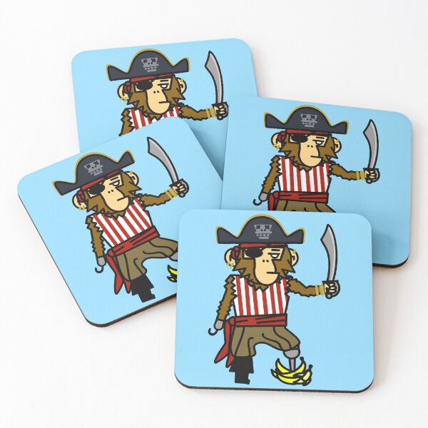 Item preview, Pirate Chimpanzee Standing on some Bananas designed and sold by Michael Stewart.