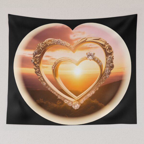 Item preview, Golden heart rings designed and sold by AI-Only Creations.