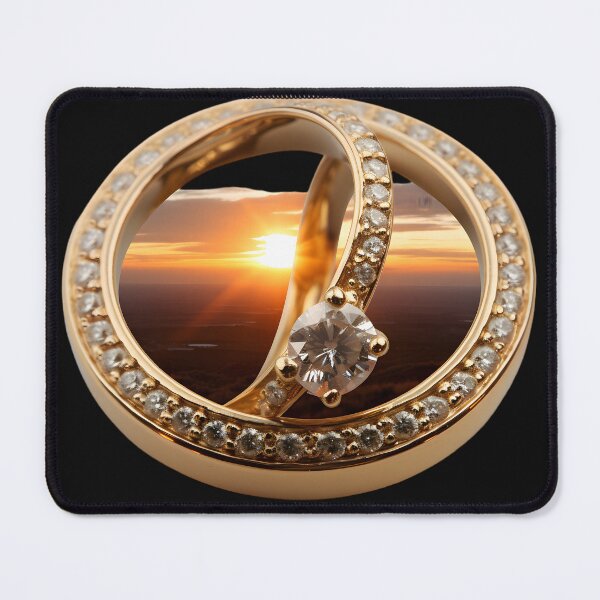 Item preview, Golden ring sunset designed and sold by AI-Only Creations.
