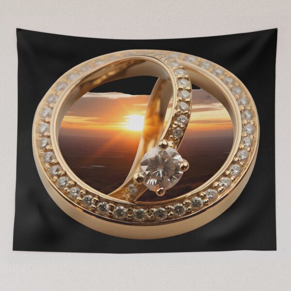 Item preview, Golden ring sunset designed and sold by AI-Only Creations.