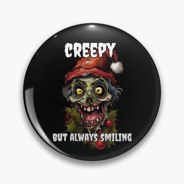 Item preview, Creepy Christmas and Zombie with a Smiling Face designed and sold by Tw1nsAIArt.