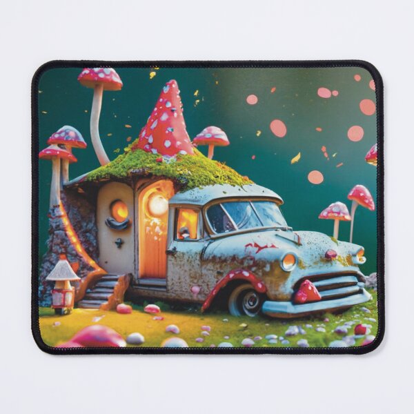 Item preview, CHEVY SHROOMY Magic Mushroom Tiny Home Classic Pickup Truck Gnome Home Van Life Conversion Caravan designed and sold by BadassBazaar.