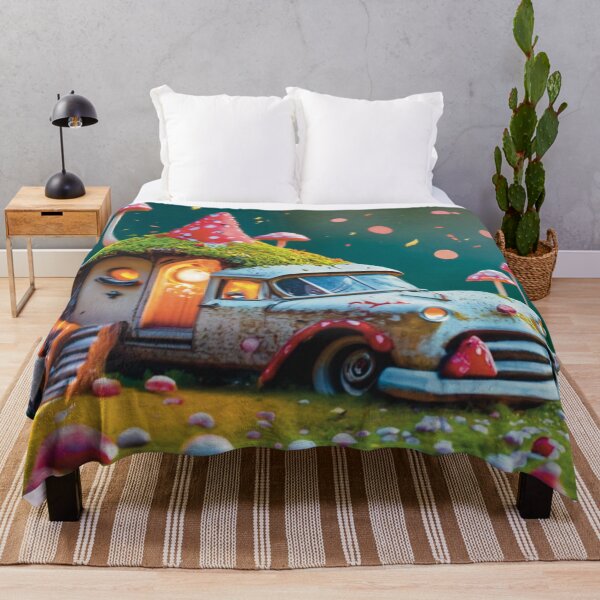 Item preview, CHEVY SHROOMY Magic Mushroom Tiny Home Classic Pickup Truck Gnome Home Van Life Conversion Caravan designed and sold by BadassBazaar.