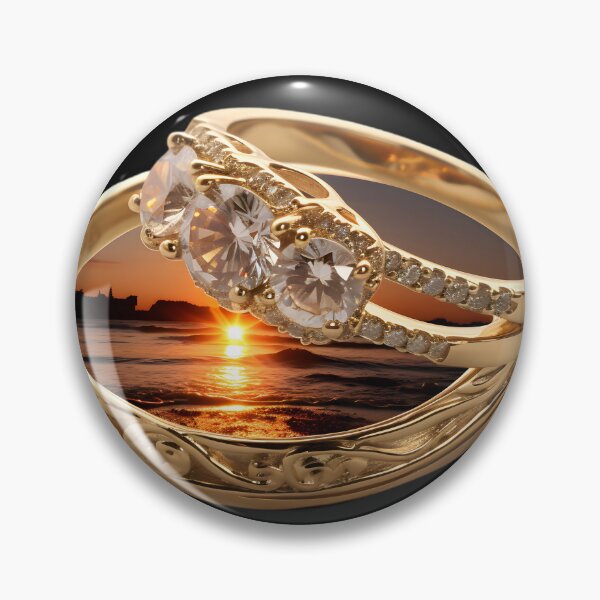 Item preview, Golden ring sunset designed and sold by AI-Only Creations.
