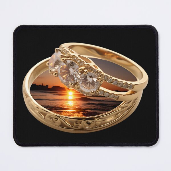 Item preview, Golden ring sunset designed and sold by AI-Only Creations.