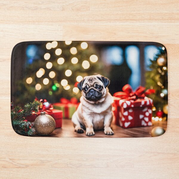 Item preview, Cute Pug Posing by Christmas Gift Boxes designed and sold by nicecorgi.
