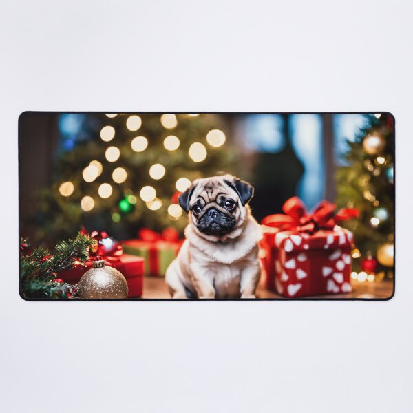 Item preview, Cute Pug Posing by Christmas Gift Boxes designed and sold by nicecorgi.