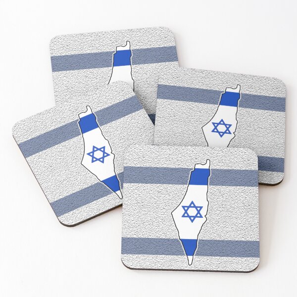 Item preview, Map of Israel on a Stylized Israeli Flag designed and sold by designs-by-ann.