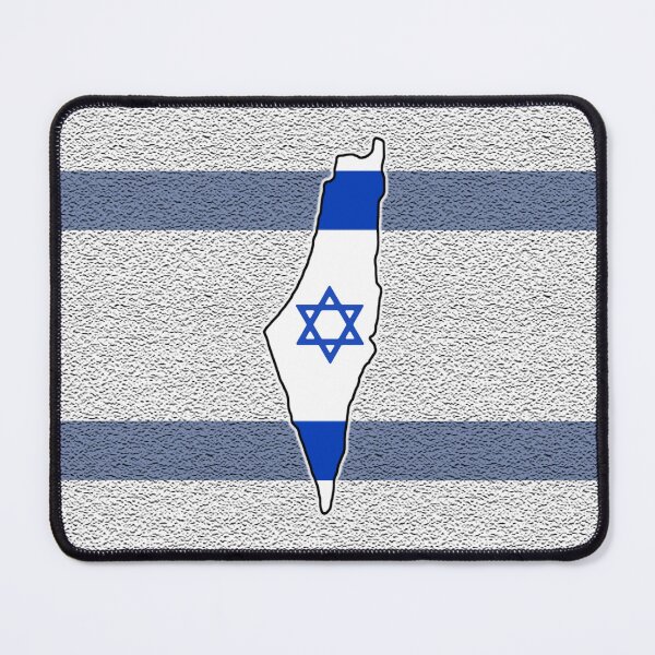 Item preview, Map of Israel on a Stylized Israeli Flag designed and sold by designs-by-ann.