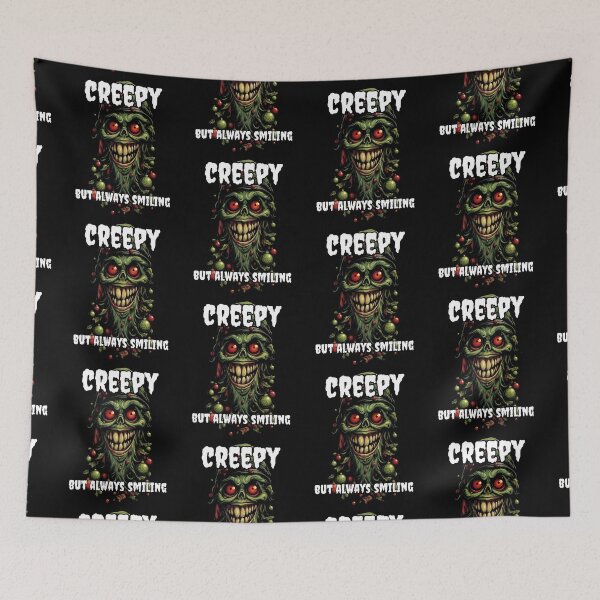 Item preview, Creepy Christmas and Zombie with a Smiling Face designed and sold by Tw1nsAIArt.