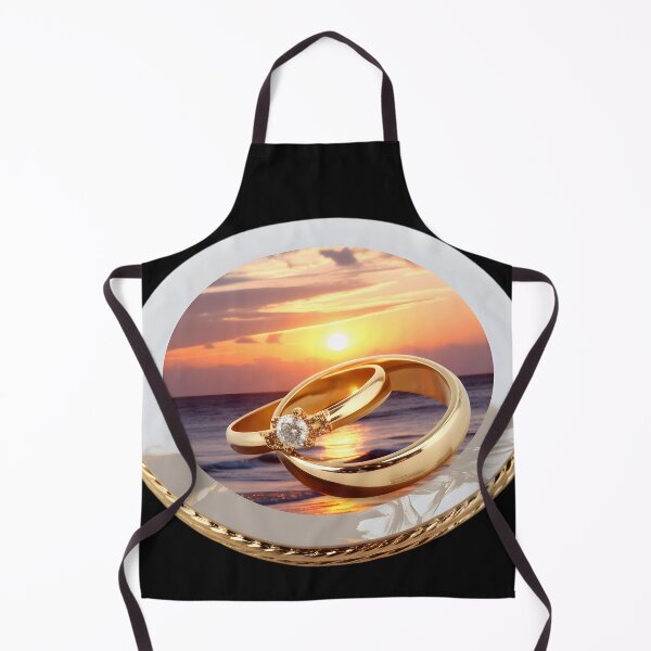 Item preview, Golden wedding rings sunset designed and sold by AI-Only Creations.