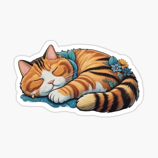 Item preview, Kawaii Kitty Sleeping designed and sold by OnPointOutfits.
