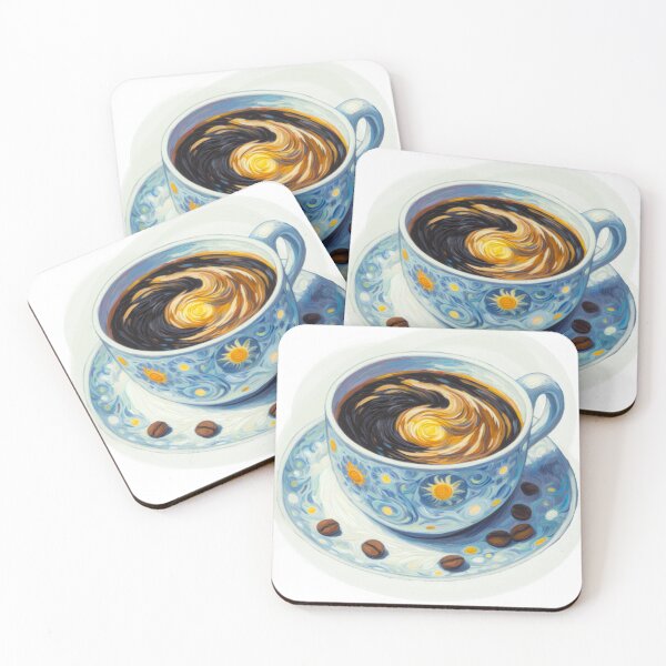 Item preview, Cup Full of Sunshine - Coffee Cup with Sun and Stars - Painted in Vincent Van Gogh Style  designed and sold by Star-Fragment.