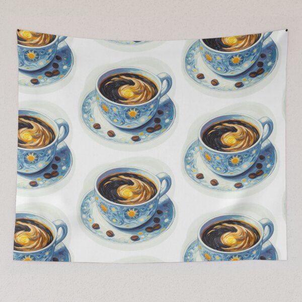 Item preview, Cup Full of Sunshine - Coffee Cup with Sun and Stars - Painted in Vincent Van Gogh Style  designed and sold by Star-Fragment.
