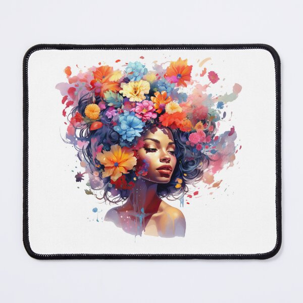 Item preview, Woman with flowers on her head designed and sold by Rosaliartbook.