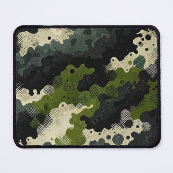 Item preview, ARMY HUNTER COLOR CAMOUFLAGE TABLEAU GREEN BLACK WHITE designed and sold by LIAMRIVIERART.