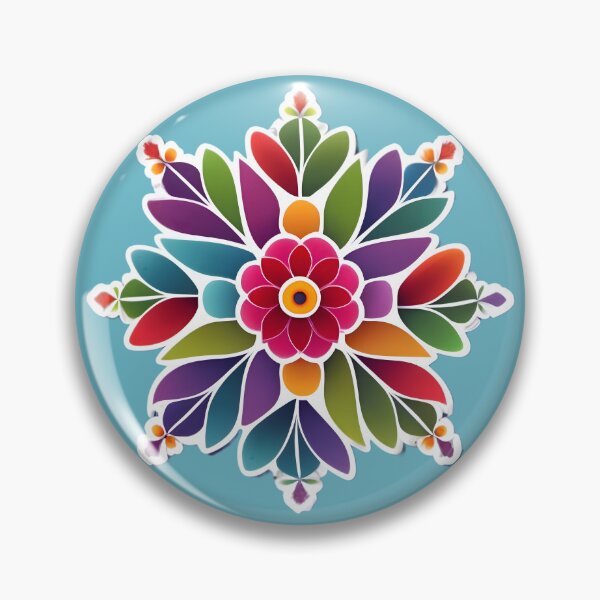 Item preview, Flower Rangoli Indian Design & Pattern designed and sold by Jollys-ArtShop.