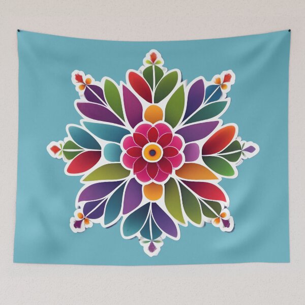 Item preview, Flower Rangoli Indian Design & Pattern designed and sold by Jollys-ArtShop.