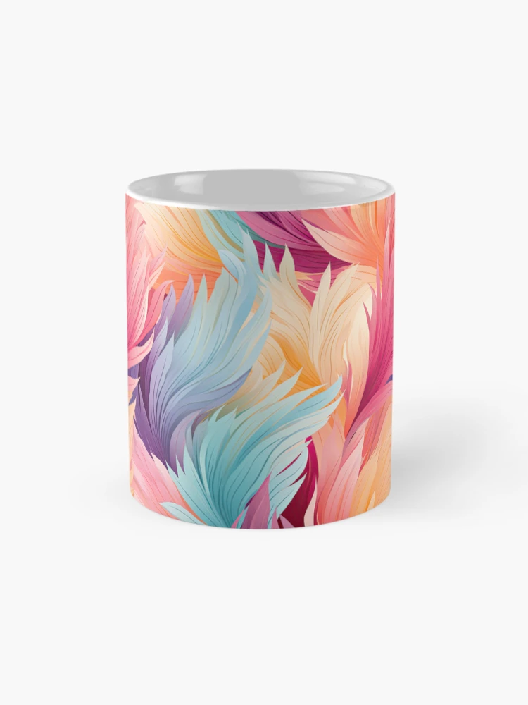 Thumbnail 4 of 6, Coffee Mug, Colorful Feathers Pattern designed and sold by GenericsStore.