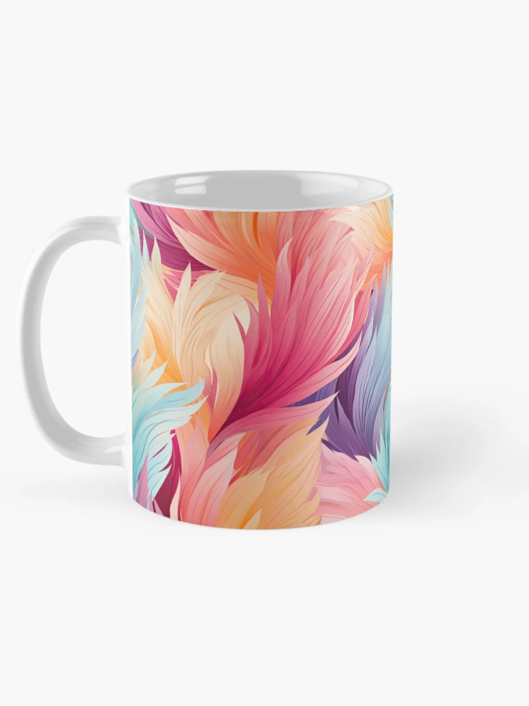 Thumbnail 5 of 6, Coffee Mug, Colorful Feathers Pattern designed and sold by GenericsStore.