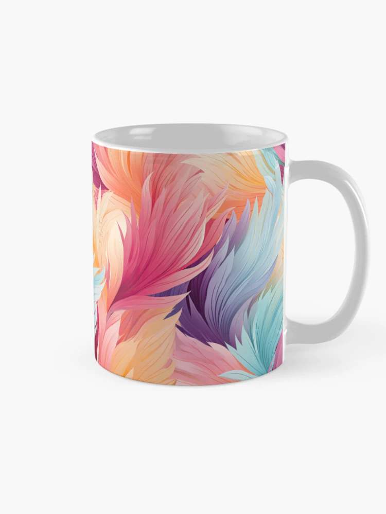 Thumbnail 3 of 6, Coffee Mug, Colorful Feathers Pattern designed and sold by GenericsStore.
