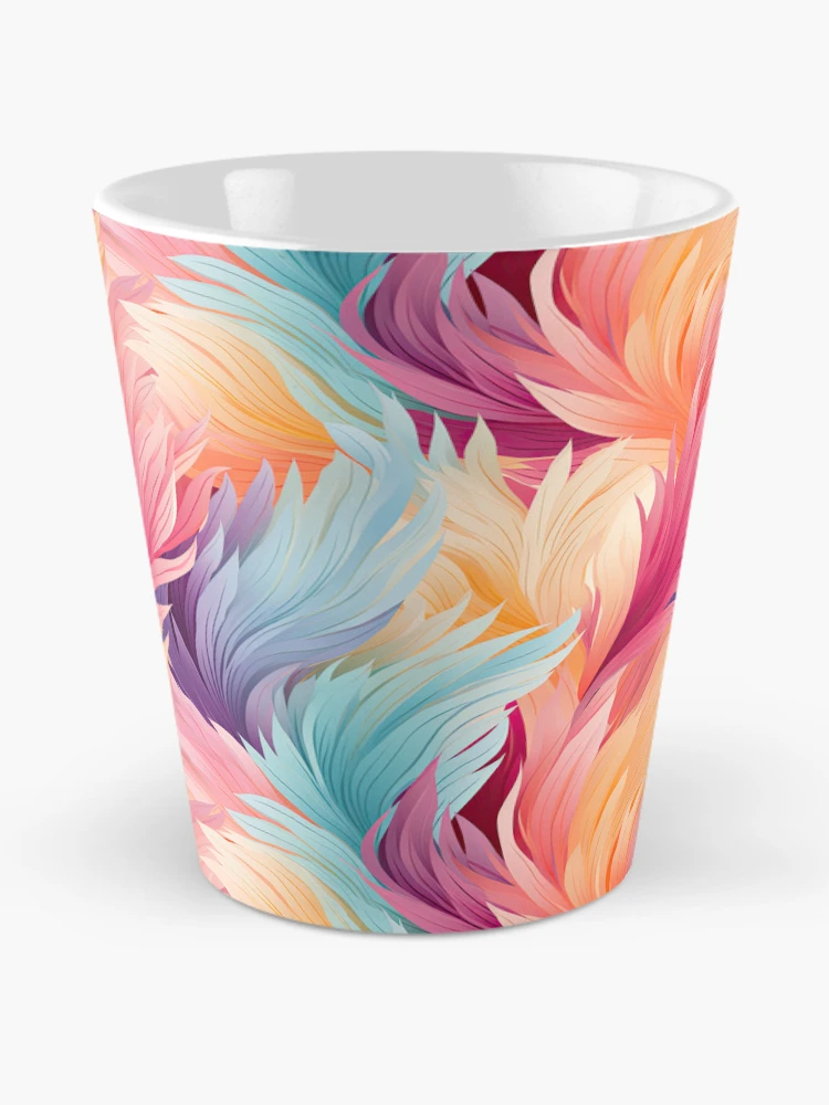 Thumbnail 2 of 4, Coffee Mug, Colorful Feathers Pattern designed and sold by GenericsStore.