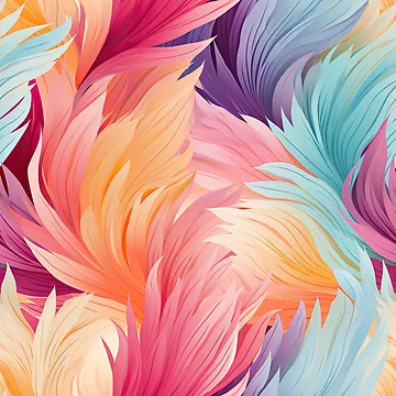 Artwork thumbnail, Colorful Feathers Pattern by GenericsStore