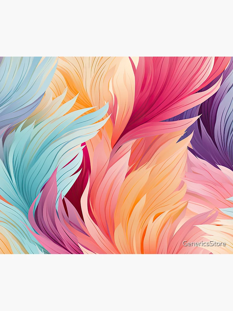 Thumbnail 5 of 5, Mouse Pad, Colorful Feathers Pattern designed and sold by GenericsStore.