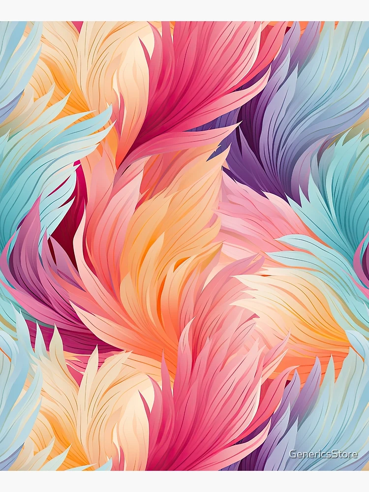 Thumbnail 6 of 6, Apron, Colorful Feathers Pattern designed and sold by GenericsStore.