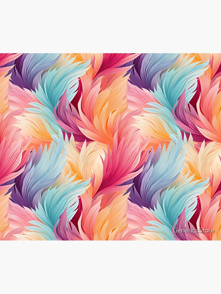 Thumbnail 6 of 6, Throw Blanket, Colorful Feathers Pattern designed and sold by GenericsStore.