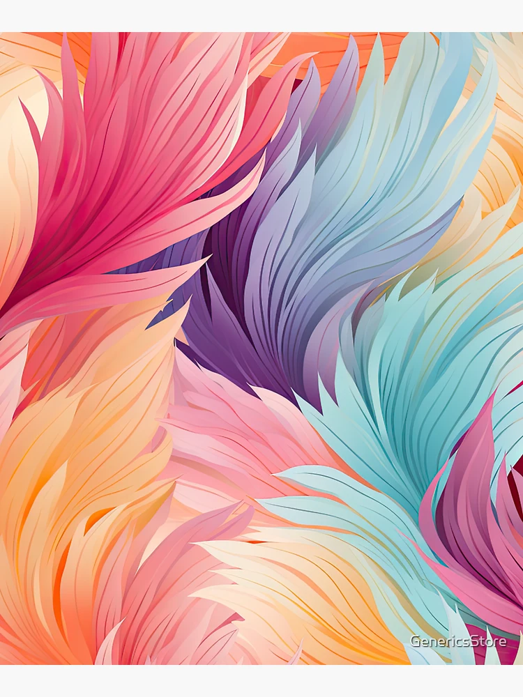 Thumbnail 5 of 5, Tote Bag, Colorful Feathers Pattern designed and sold by GenericsStore.