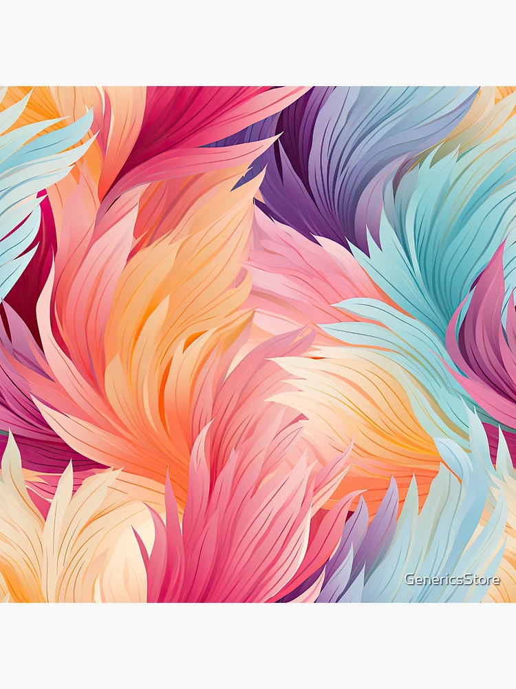 Thumbnail 3 of 3, Magnet, Colorful Feathers Pattern designed and sold by GenericsStore.
