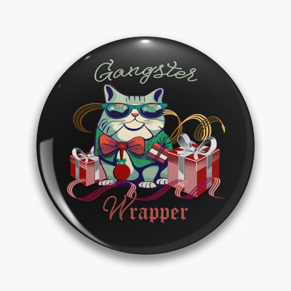 Item preview, Cat Gangster Wrapper Funny Christmas designed and sold by Cute & Sassy Custom Gifting Boutiques.
