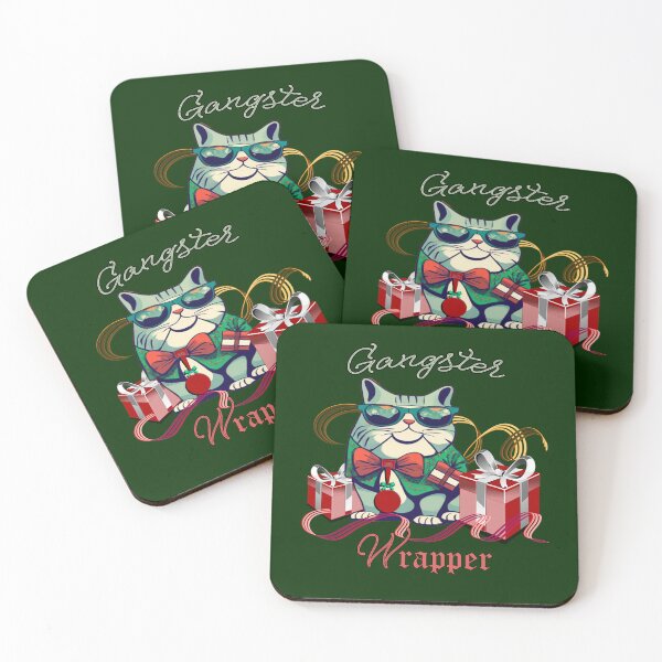 Item preview, Cat Gangster Wrapper Funny Christmas designed and sold by tamdevo1.