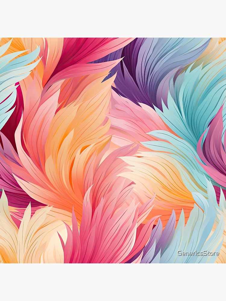 Thumbnail 2 of 2, Tote Bag, Colorful Feathers Pattern designed and sold by GenericsStore.