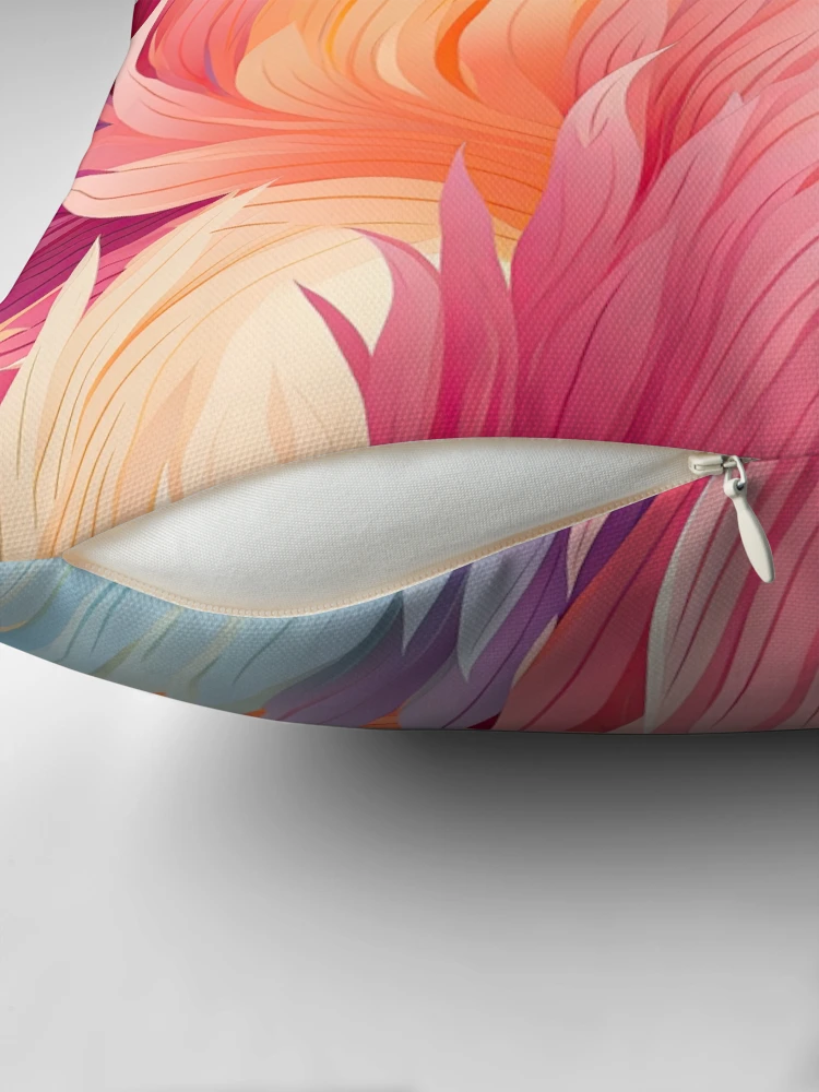 Thumbnail 2 of 4, Pillow, Colorful Feathers Pattern designed and sold by GenericsStore.