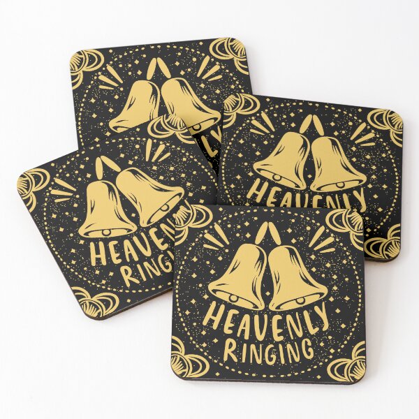 Item preview, Heavenly Ringing For Handbell Ringers Choir Black Background designed and sold by SubtleSplit.