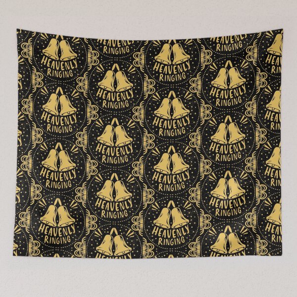Item preview, Heavenly Ringing For Handbell Ringers Choir Black Background designed and sold by SubtleSplit.