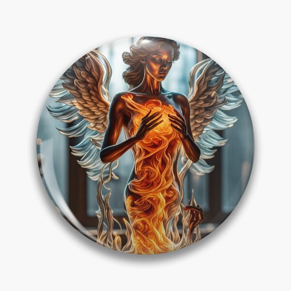 Item preview, Flaming Angel Vase designed and sold by BansheeTales.