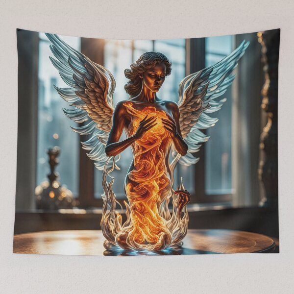 Item preview, Flaming Angel Vase designed and sold by BansheeTales.